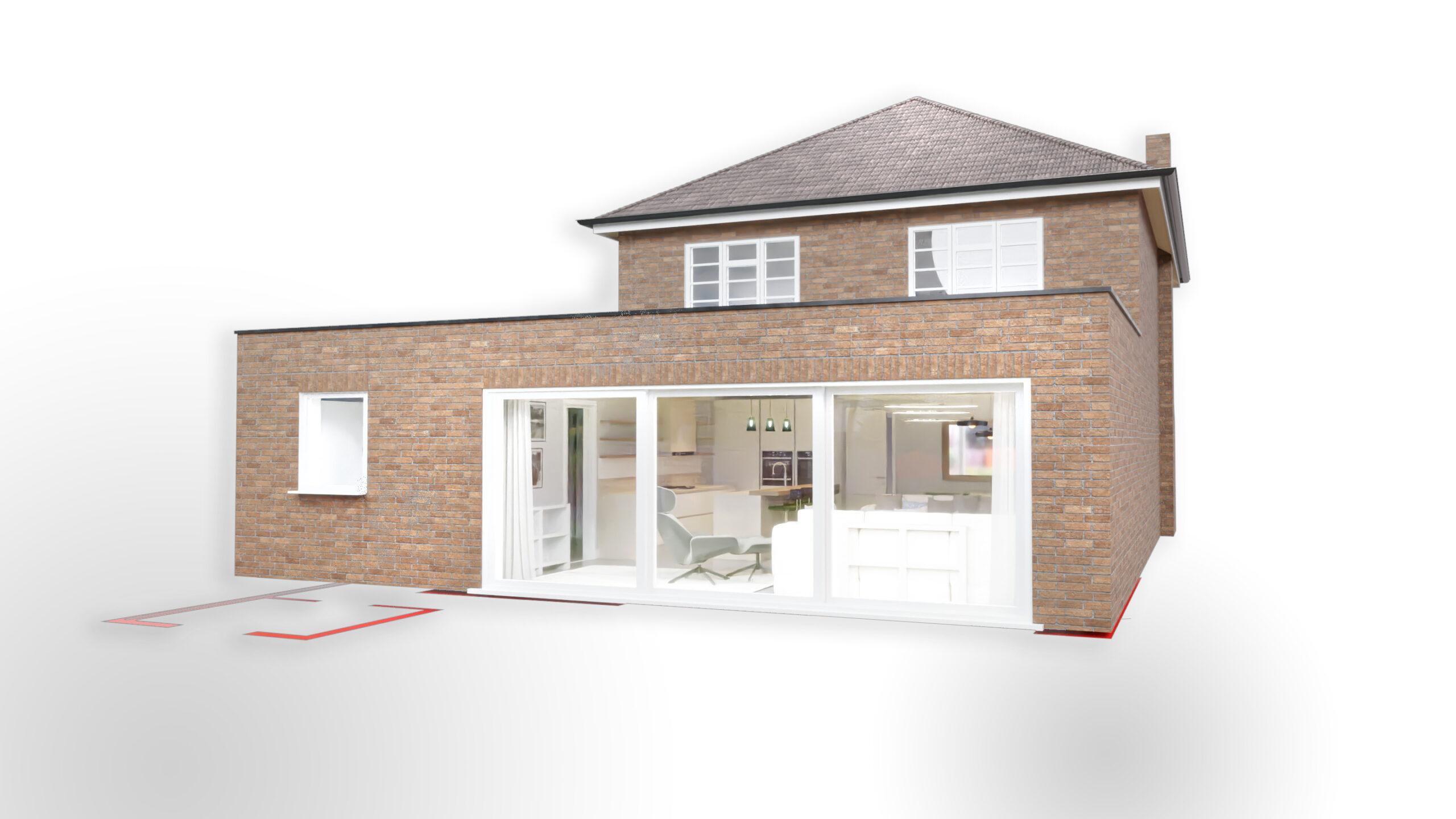 rear extension open plan family space